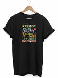 24 Kasım Öğretmenler Günü Hediye Temalı Oversize Bisiklet Yaka T-shirt - Siyah