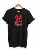 24 Kasım Öğretmenler Günü Öğretmen Hediyesi Baskılı Oversize T-shirt - Siyah