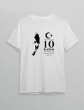 10 Kasım Atatürk Anma Günü Silüet Baskılı Oversize Bisiklet Yaka T-shirt - Beyaz
