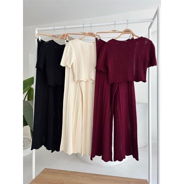 Triko Bluz Pantolon İkili Takım 10084-025