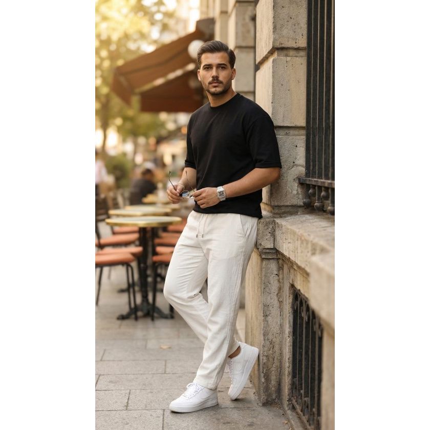Erkek Duble Kol Basic Tişört