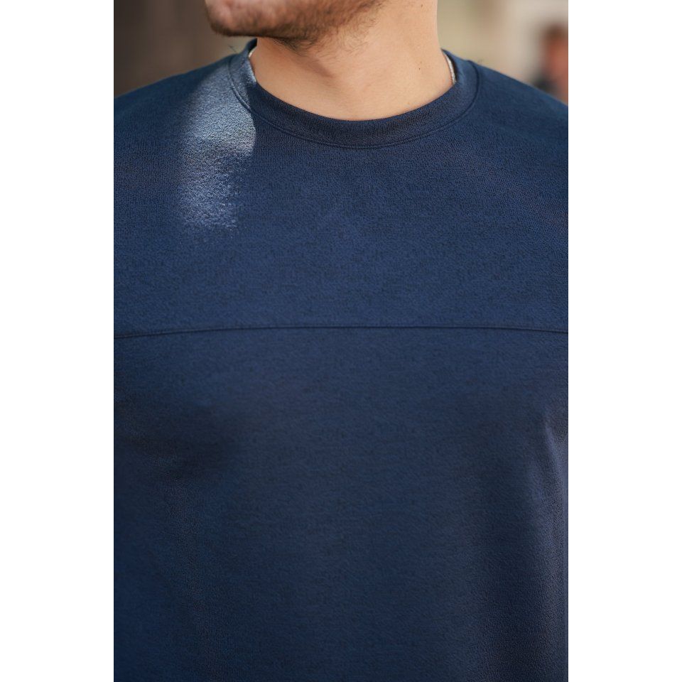 Erkek Oversize Bisiklet Yaka Kısa Kollu T-shirt