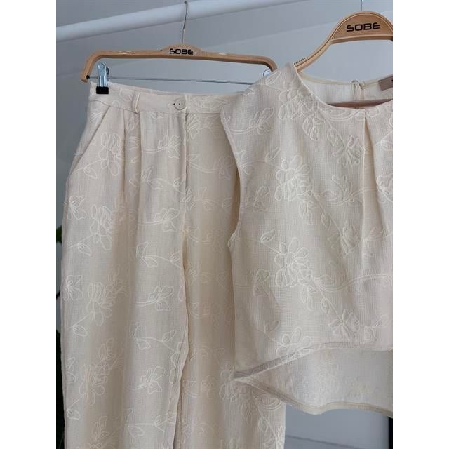 Shalina Süzüne Nakışlı Crop Takım 9796-08